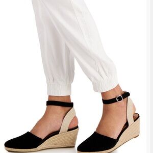 Style & Co. Black and Tan Wedge Espadrilles size 6